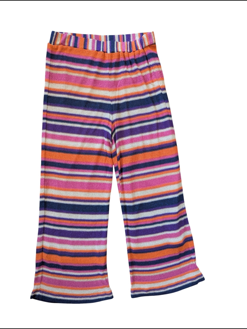 Trina Turk Multi-Color Striped Knit Top with Beige Lining - Picture 5 of 12